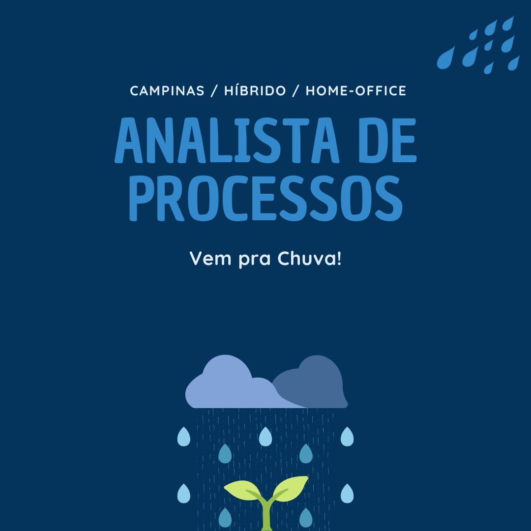 Vaga para Analista de Processos na Chuva Inc.